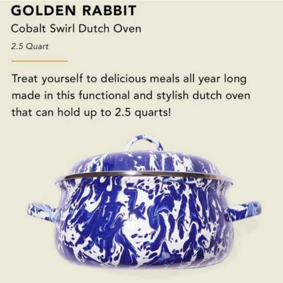 💙Golden Rabbit Dutch Oven💙 - Picture 2 of 2